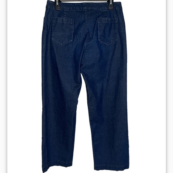 Eileen Fisher Denim Wide Leg Pants - Picture 5 of 7